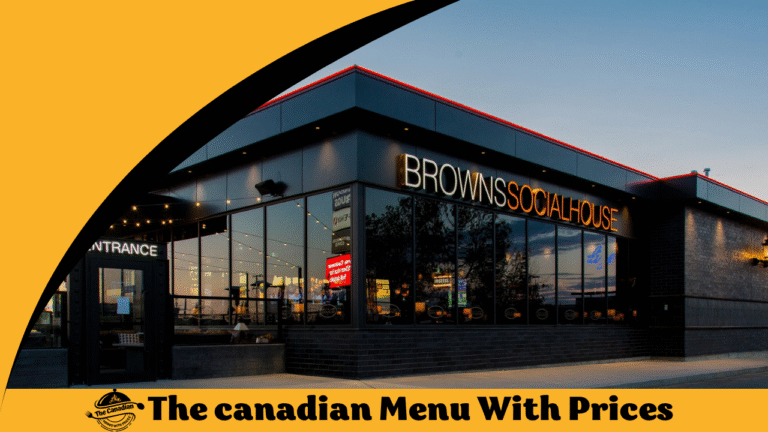 BROWNS SOCIALHOUSE Menu With Prices In Canada