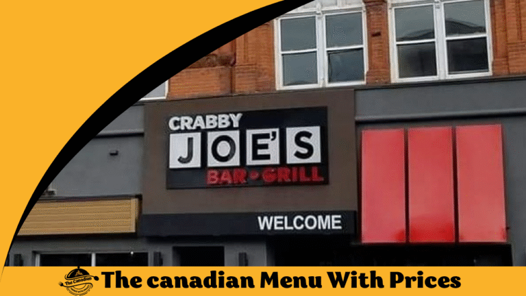 CRABBY JOE's Menu With Prices In Canada