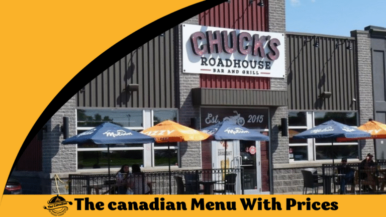 Chuck's Roadhouse Menu With Prices In Canada