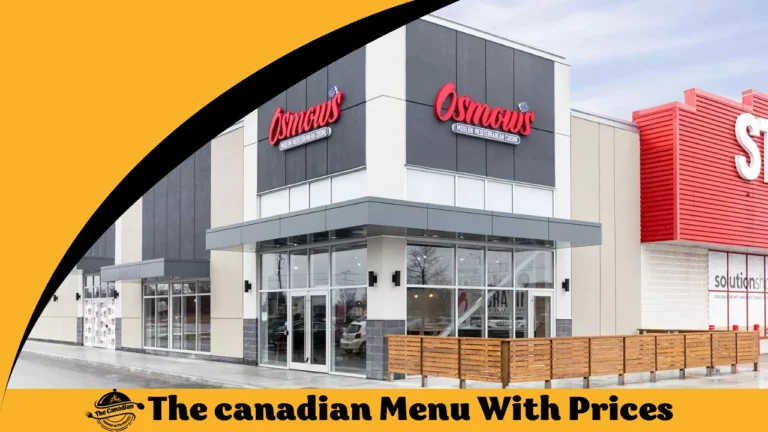 Osmow's Menu With Prices In Canada