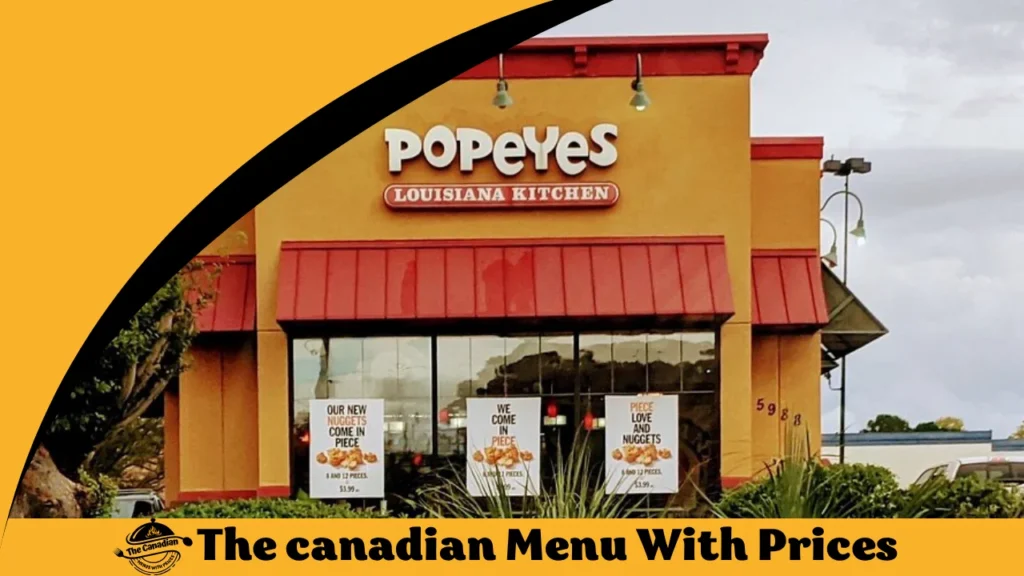 Popeyes Menu With Prices In Canada