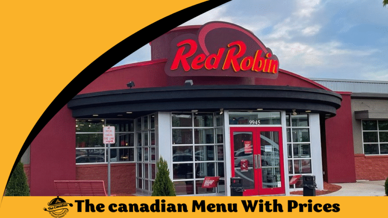 Red Robin Menu With Prices In Canada