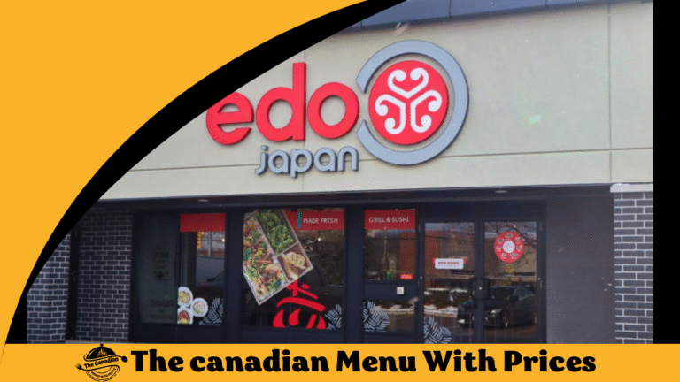 edo japan Menu With Prices In Canada